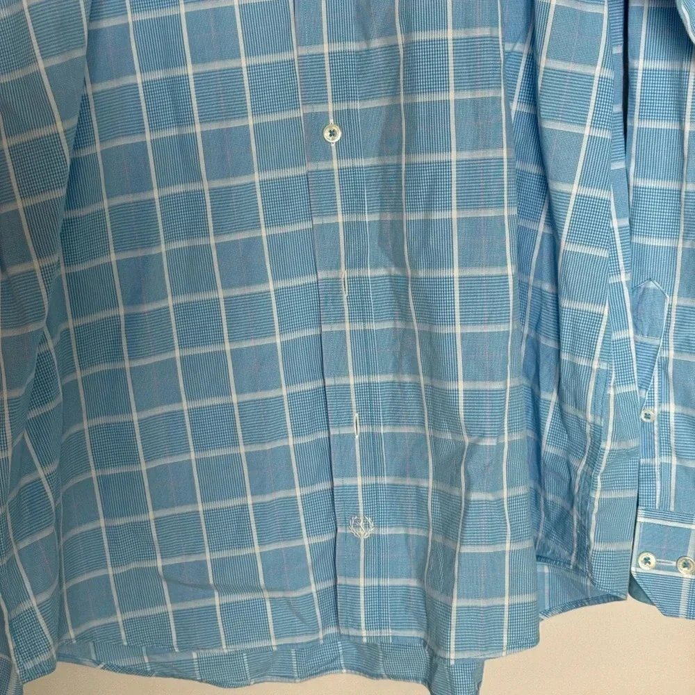 Men Bugatchi Large Classic Fit Long Sleeve Button up Shirt (fits XL 24’ Chest)